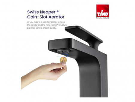 Смеситель «Timo» Torne для Раковины Черный Матовый (4361/03F)