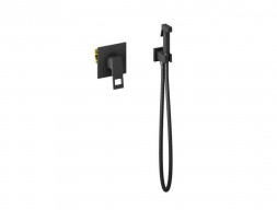 Гигиенический Душ со Смесителем «Timo» Briana Черный Матовый Скрытый Монтаж, Квадратный (7189/03SM)