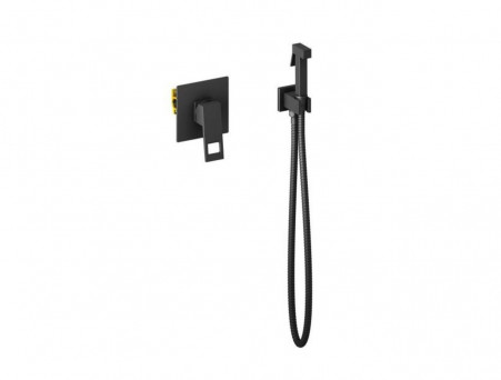 Гигиенический Душ со Смесителем «Timo» Briana Черный Матовый Скрытый Монтаж, Квадратный (7189/03SM)