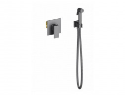 Гигиенический Душ со Смесителем «Timo» Selene Черный Матовый Скрытый Монтаж, Квадратный (2089/03SM)