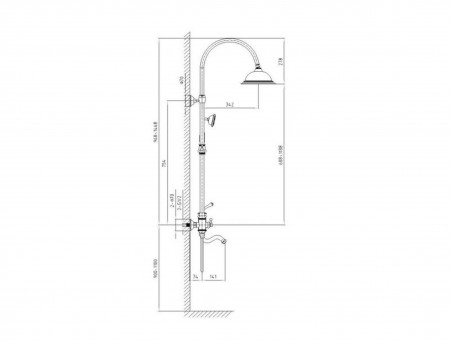 Душевая Стойка «Timo» Adelia Chrome с Изливом, Круглая (SX-6010/00)