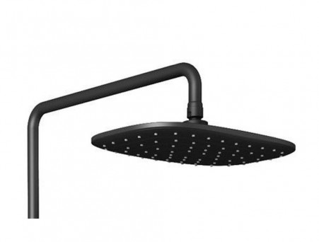 Душевая Стойка «Timo» Helmi Черная Матовая с Изливом, Прямоугольная (SX-1170/03)