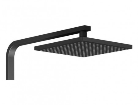 Душевая Стойка «Timo» Selene Черная Матовая с Изливом, Квадратная (SX-1013/03)