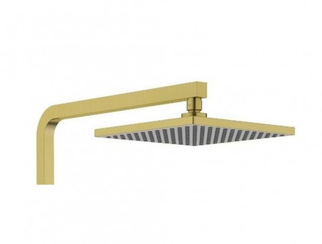 Душевая Стойка «Timo» Selene Золото Матовое с Изливом, Квадратная (SX-1030/17)