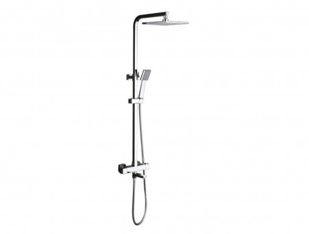 Душевая Стойка «Timo» Tetra-Thermo Хром с Термостатом и Изливом, Квадратная (SX-0169/00)