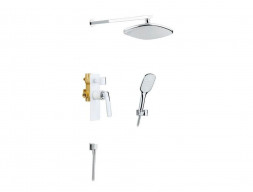 Душевой Комплект «Timo» Helmi Chrome/White, Квадратный (SX-4069/00-16SM)