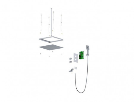 Душевой Комплект «Timo» Petruma Хром с Термостатом и Изливом, Квадратный (SX-5019/00SM)