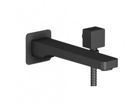 Душевой Комплект «Timo» Petruma Черный Матовый с Термостатом и Изливом, Квадратный (SX-5149/03SM)