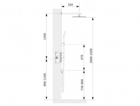Душевой Комплект «Timo» Petruma Chrome, Квадратный (SX-5159/00SM)