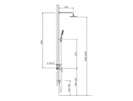 Душевой Комплект «Timo» Selene Chrome, Прямоугольный (SX-2069/00SM (1113))
