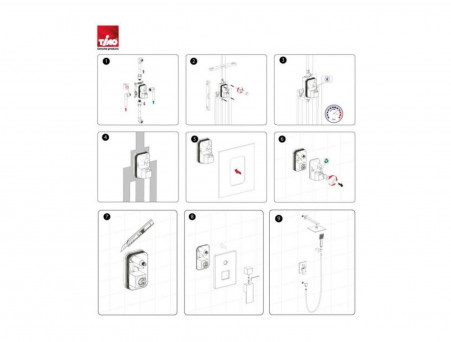 Душевой Комплект «Timo» Selene Черный Матовый, Квадратный (SX-2069/03SM)
