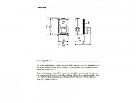 Душевой Комплект «Timo» Selene Золото Матовое, Квадратный (SX-2069/17SM)