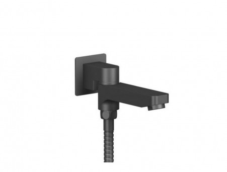 Душевой Комплект «Timo» Selene Черный Матовый с Изливом, Квадратный (SX-3069/03SM)