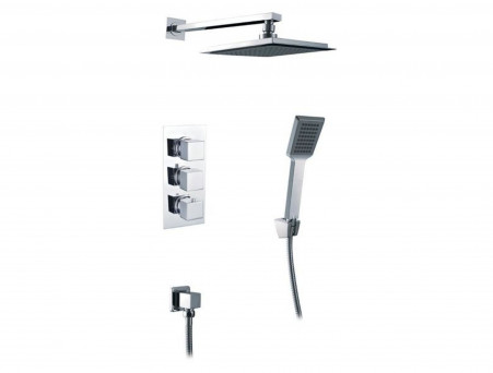 Душевой Комплект «Timo» Tetra-Thermo Chrome с Термостатом, Квадратный (SX-0179/00SM)