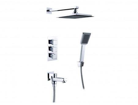 Душевой Комплект «Timo» Tetra-Thermo Chrome с Термостатом, Квадратный (SX-0199/00SM)