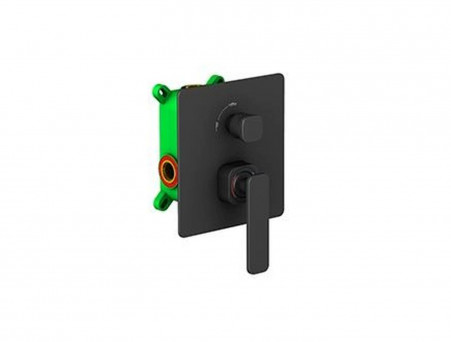 Душевой Комплект «Timo» Torne Черный Матовый с Изливом, Прямоугольный (SX-4399/03SM)