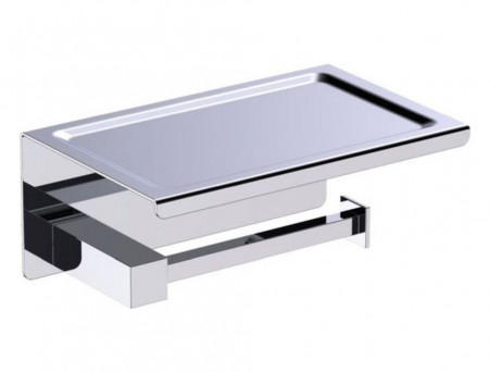 Держатель Туалетной Бумаги «Timo» Selene Хром с Полочкой, Прямоугольный (10044/00)