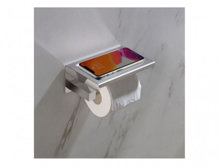 Держатель Туалетной Бумаги «Timo» Selene Хром с Полочкой, Прямоугольный (10044/00)