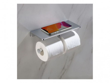 Держатель Туалетной Бумаги «Timo» Selene Хром с Полочкой, Прямоугольный (10045/00)