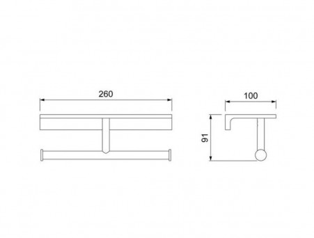 Держатель Туалетной Бумаги «Timo» Selene Хром с Полочкой, Прямоугольный (10045/00)