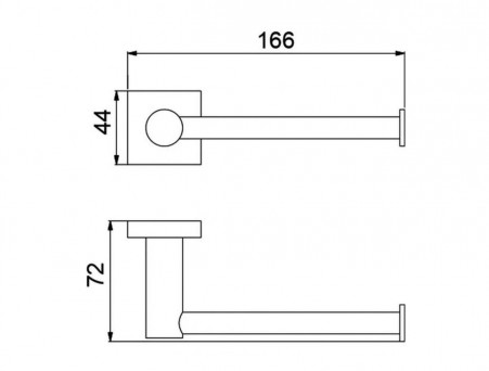 Держатель Туалетной Бумаги «Timo» Selene Черный, Прямоугольный (12035/03)