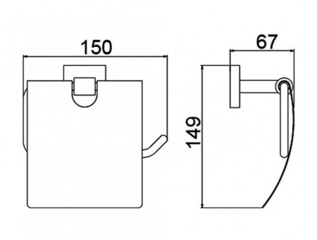 Держатель Туалетной Бумаги «Timo» Selene Черный, Прямоугольный (12042/03)