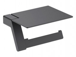 Держатель Туалетной Бумаги «Timo» Selene Черный с Полочкой, Прямоугольный (14043/03)