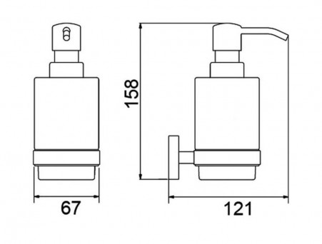Дозатор «Timo» Selene Черный, Круглый (12039/03)