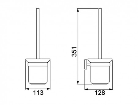 Ершик «Timo» Selene Черный, Круглый (12061/03)