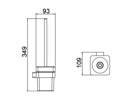 Ершик «Timo» Selene Черный, Прямоугольный (14061/03)