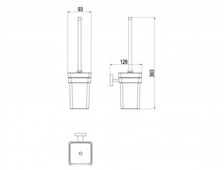 Ершик «Timo» Selene Золото Матовое, Прямоугольный (17061/17)