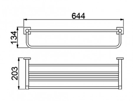 Полка для Полотенец «Timo» Selene Черная, Прямоугольная (12058/03)