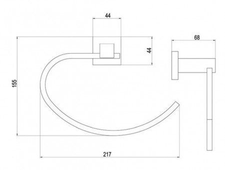 Полотенцедержатель «Timo» Selene Chrome, Округлый (10050/00)