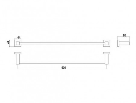 Полотенцедержатель «Timo» Selene Chrome, Прямоугольный (10053/00)