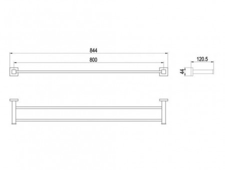 Полотенцедержатель «Timo» Selene Chrome, Прямоугольный (10056/00)
