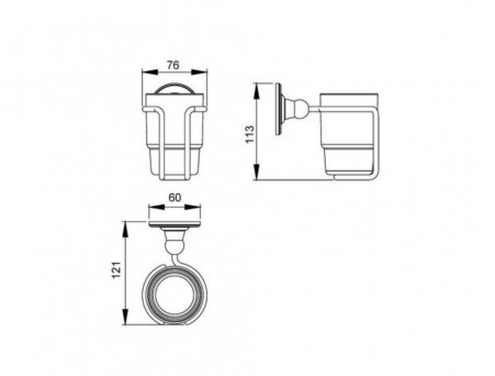 Стакан «Timo» Nelson Хром, Круглый (150031/00)