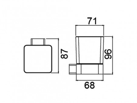 Стакан «Timo» Selene Черный, Прямоугольный (14033/03)