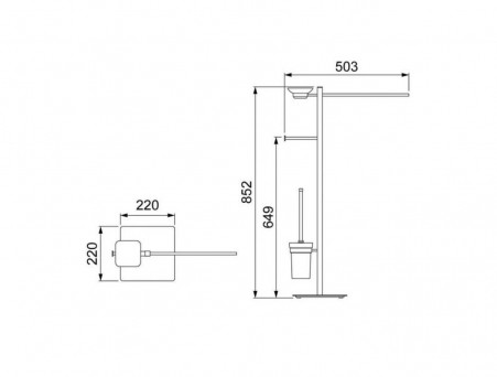 Стойка «Timo» Selene Черная (14085/03)