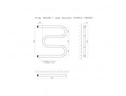 Водяной Полотенцесушитель «Termax» М-образный, 500x532 (TM05050)