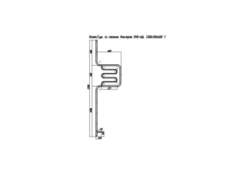 Водяной Полотенцесушитель «Termax» ПМ-образный (Фокстрот), 600x2300 (ТПМ0235060)