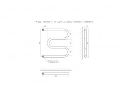 Водяной Полотенцесушитель «Termax» М-образный, 500x532 (TM05050-2)