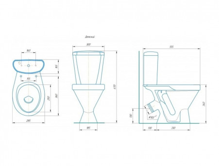 Унитаз Напольный «Rosa Kirovit» Стандарт, Детский (4620008196268)