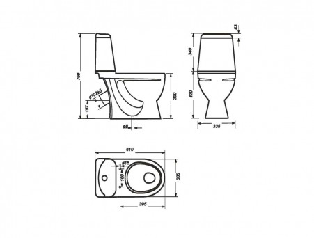 Унитаз Напольный «Sanita» Идеал (4607019635641)