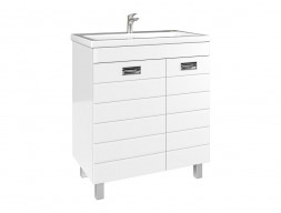 Тумба под Раковину «Домино» Cube Elen 75, Напольная, Белый (DC5003T)