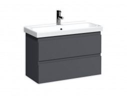 Тумба под Раковину «Домино» Graffo Moduo 80, Подвесная, Графит Матовый (DGr2101T)
