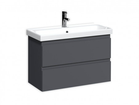 Тумба под Раковину «Домино» Graffo Moduo 80, Подвесная, Графит Матовый (DGr2101T)