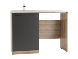 Тумба под Раковину «Домино» Craft Космос 120, Напольная, Графит Матовый (DCr2214T)