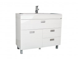 Тумба под Раковину «Домино» Cube Elen 100, Напольная, Белый (DC5001T)