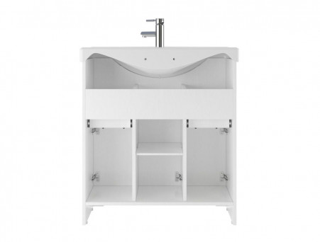 Тумба под Раковину «Домино» Rich Классика 80, Напольная, Белое Дерево (DR6003T)