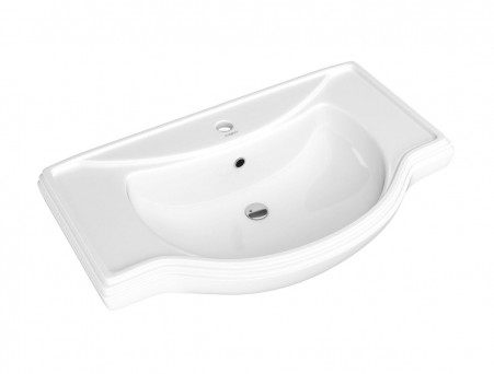 Тумба под Раковину «Домино» Rich Классика 80, Напольная, Белое Дерево (DR6003T)